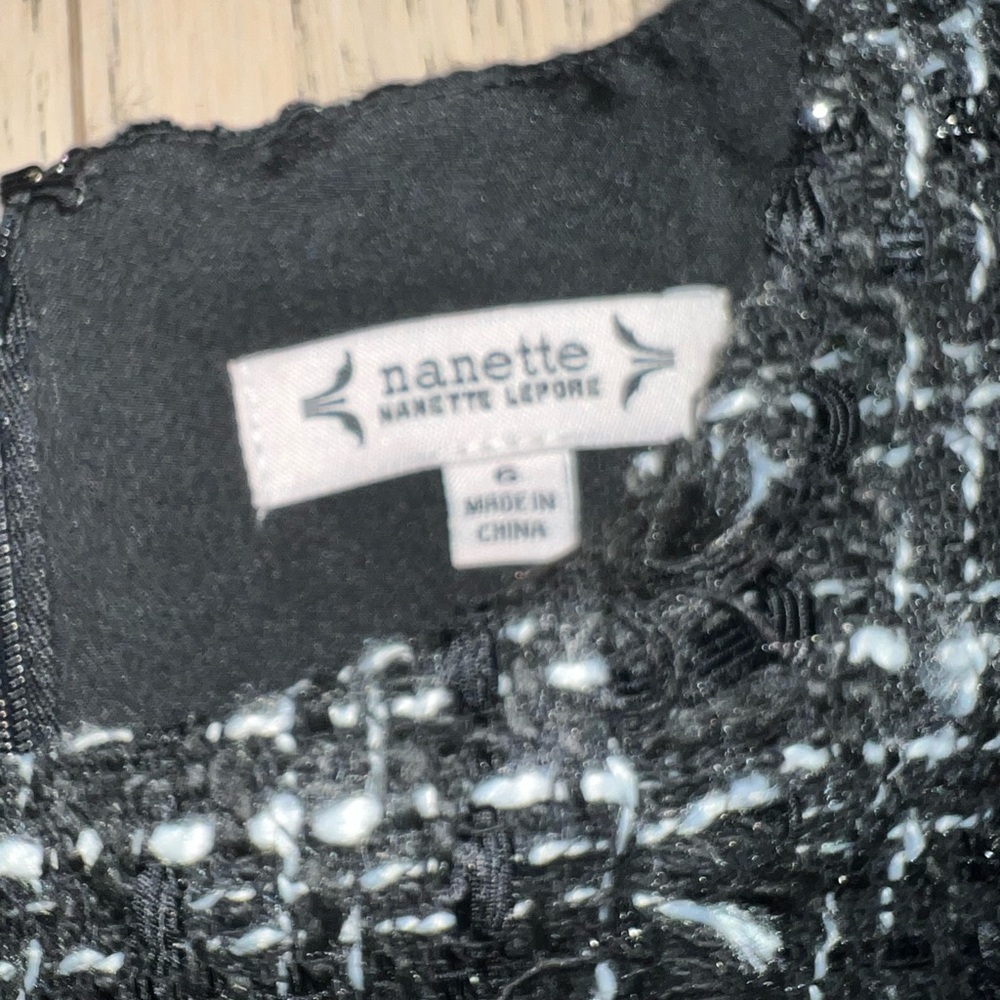 Nanette Lepore Black and White Tweed Dress - Picture 2 of 3